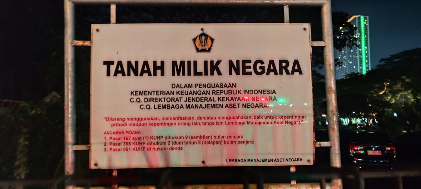 Status tanah eks Blbi mlik negara