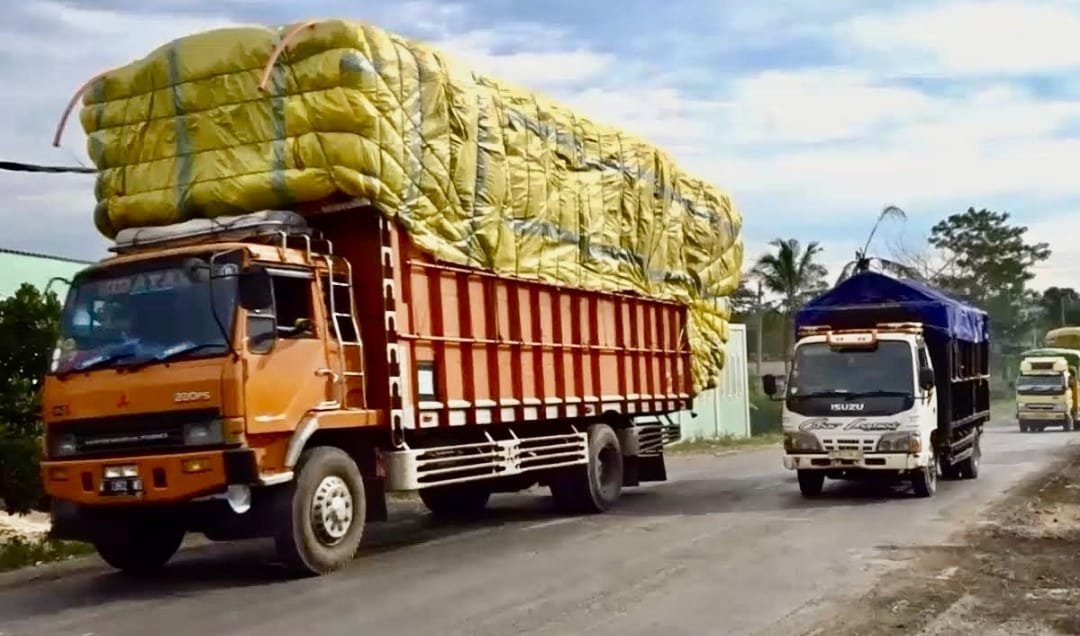 Trus ODOL sering dijumpsi dijalan baik tol dan jalan nasional, hal.ini sangat berbahaya ( foto: knkt )