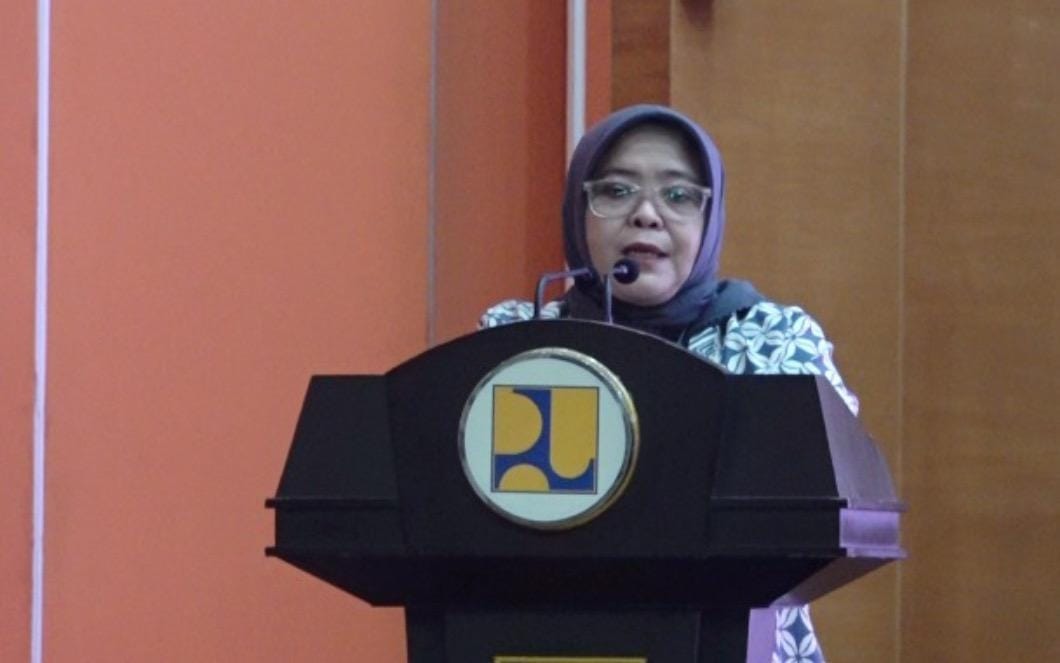 Kepala BPSDM Canka Putri saat sambutan acara Pave ( birkom pu)