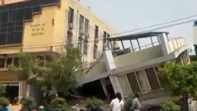 Foto : kota Sagaing Myanmar yg terdampak gempa ( foto: tangkapan layar video antara)