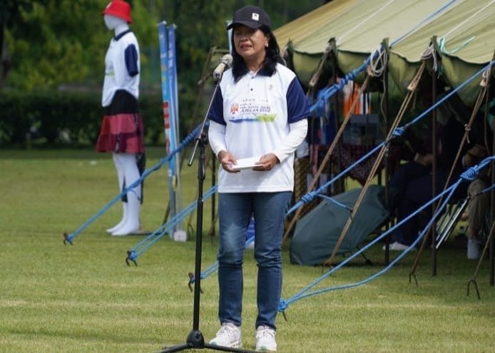 Wamen Diana saat Buka Turnamen Gateball Piala Walikota Jogja 2025 ( foto : birkom pu)