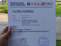 Surat Terbuka Dugaan Korupsi Dan Buku Berantas Korupsi Sambil Korupsi Untuk Presiden Dari Koalisi Sipil Masyarakat Anti Korupsi