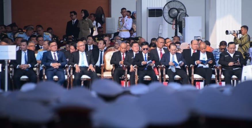 Beberapa Menteri Kabinet Merah Putih yg hadir pada peresmian Kampus tersebut ( foto: birkom pu)