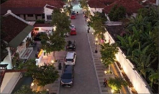 Kawasan kota lama Banyumas diwaktu malam ( foto: birkom pu)