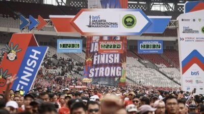 Para peserta Marathon Nasional BTN di GBK ( foto ; ant)