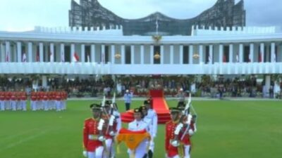 Ilustrasi upacara HUT RI tahun kemarin di IKN ( foto: tangkapan layar tv cnbc)