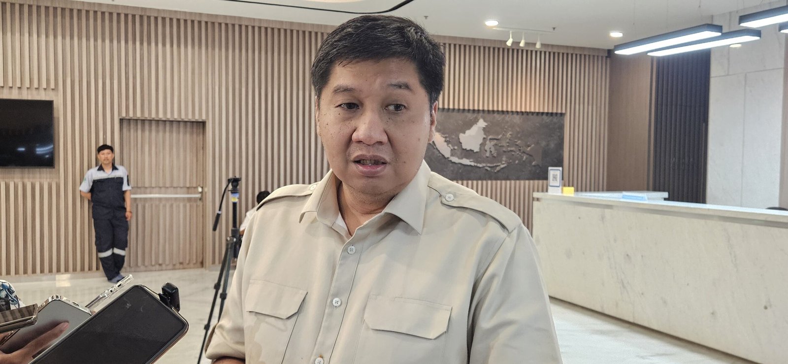 Menteri PKP  tetap optimis bahwa target KPR FLPP tahun 2025 sebanyak 350.000 unit rumah bisa tercapai pada tahun ini. ( foto; birkom pkp/ ristyan)