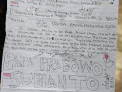 Surat Untuk Presiden Dari Siswa Sekolah Rakyat Terintegrasi Satu Cirebon.