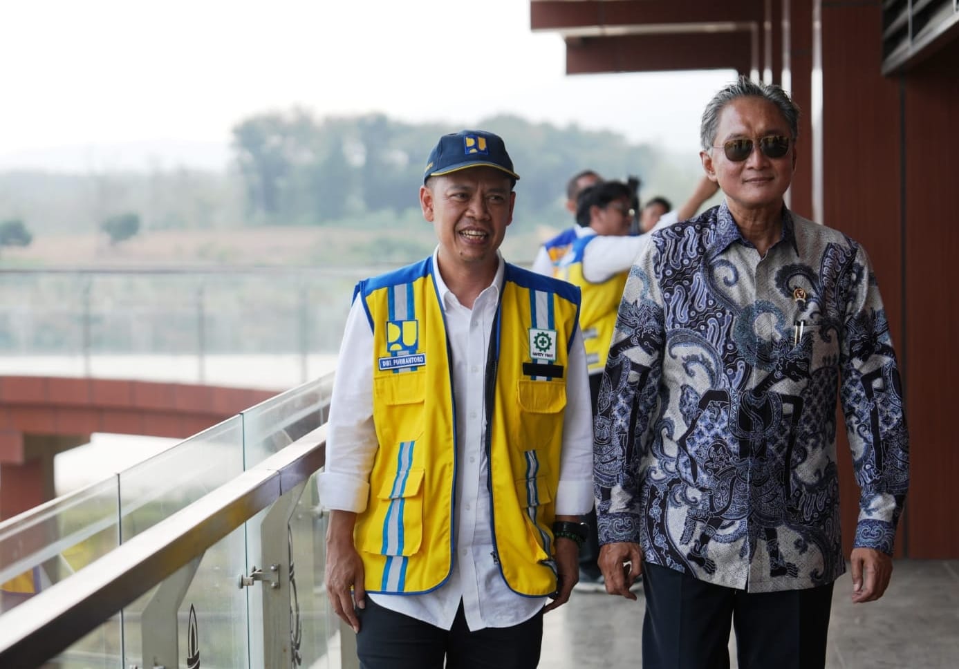Menteri Dody: Bendungan Semantok memberikan manfaat optimal untuk mendukung pertanian, guna mewujudkan swasembada pangan nasional. (Foto: birkom pu)