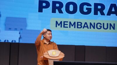 Menteri PKP saat sosialisasi KUR Perumahan di Unpar Bandung ( foto: birkom pkp/ ris)