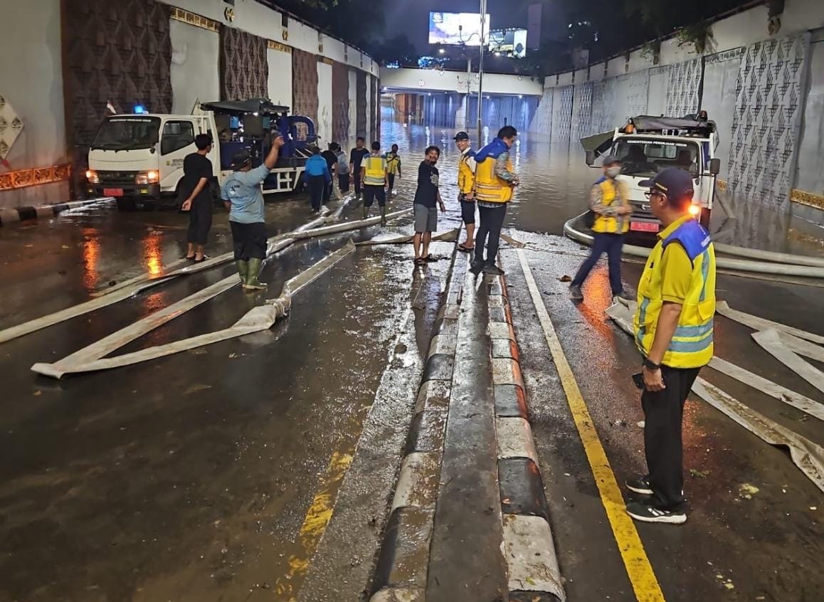 Foto kedua: Terowongan ( underpas ) di Denpasar setelah dilakukan penyedotan oleh Kementerian PU ( foto: birkom pu)