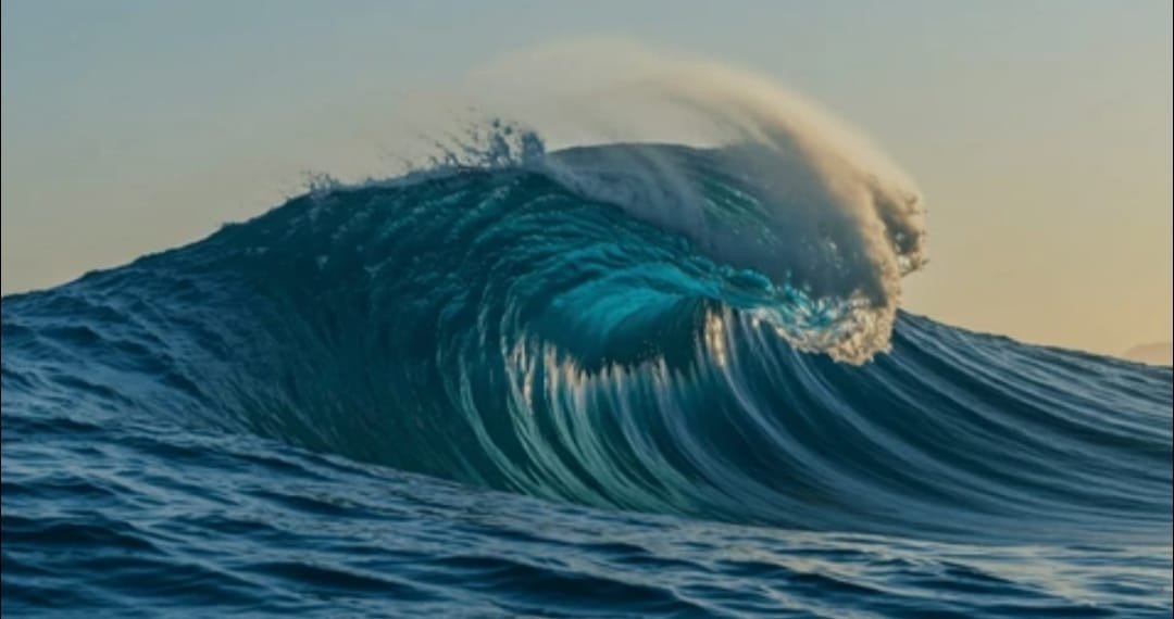 Ilustrasi gelombang tinggi ( foto: shutterstock)