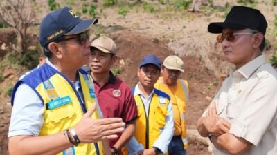 Menteri PU saat meninjau Bendungan Tanju ingin pastikan bendungan berfungsi maksimal