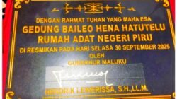 Gubernur Lewerissa Resmikan Baileo Hena Hatutelu, Dorong Pelestarian Adat dan Budaya Maluku