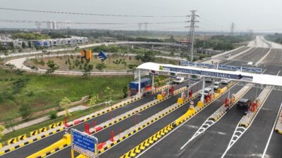 Ilustrasi gerbang utama tol BSD ( foto: birkom pu)