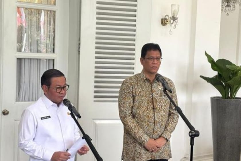 Gubernur Jakarta menerima kunjungn Menkeu Purabaya ,Selasa pagi ( foto: humas pemprov)