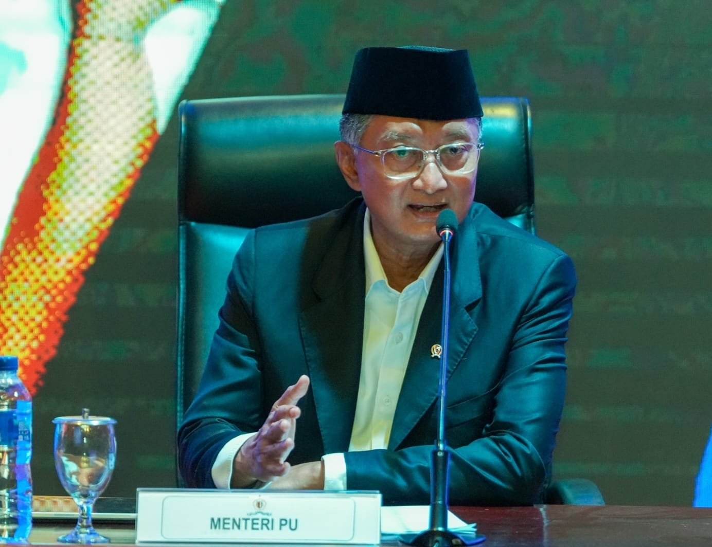 Menteri PU saat memberikan Kuliah Umum didepan para peserta Pendidikan Pemantapan Pimpinan Nasional (P3N) Angkatan XXVI di Lemhannas RI, Jakarta ( SPN/ dd)