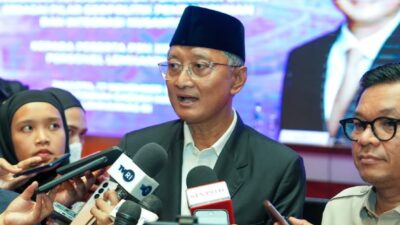 Menteri PU saat jumpa pers usai memberikan kuliah umum di Lemhanas ( SPN/ dd)