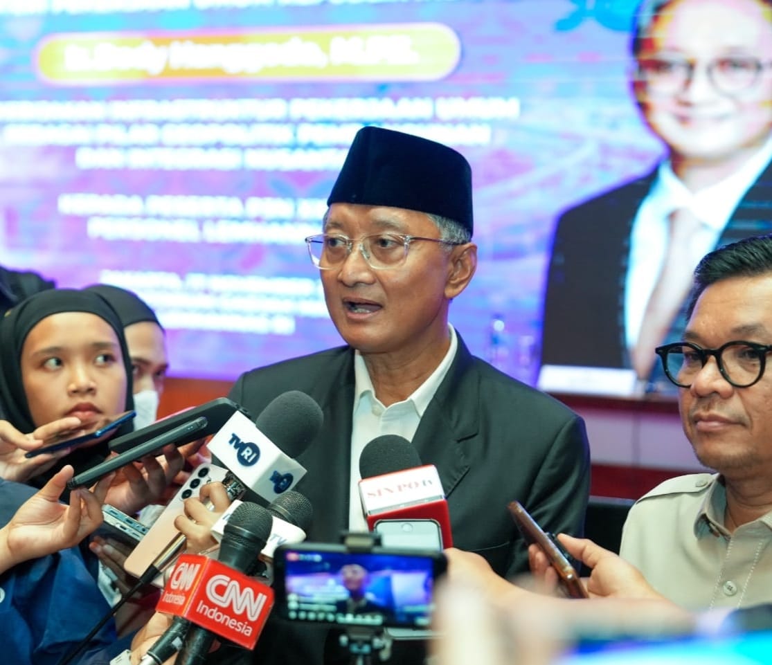 Menteri PU saat jumpa pers usai memberikan kuliah umum di Lemhanas ( SPN/ dd)