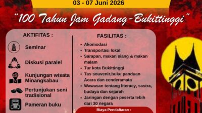 Festival Literasi Internasional Minangkabau (IMLF) ke-4 akan Diselenggarakan 3-7 Juni 2026 di Kota Bukit Tinggi, Sumatera Barat