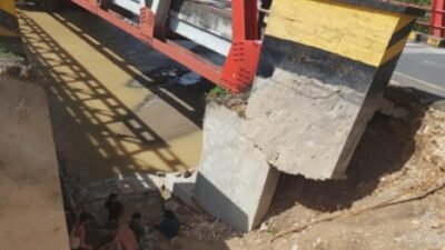 Akses Jembatan yang Terdampak Bencana (foto : birkom PU)