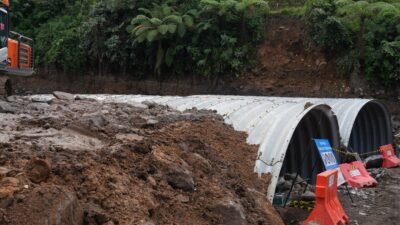 Gorong - gorong Dipersiapkan Untuk Pembangunan Jembatan (Foto : SPN Sumbar)