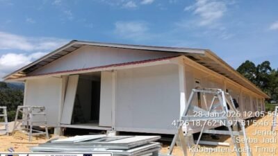 Kementerian PU Bangun Puskesmas Darurat di Aceh (Foto : Birkom PU)