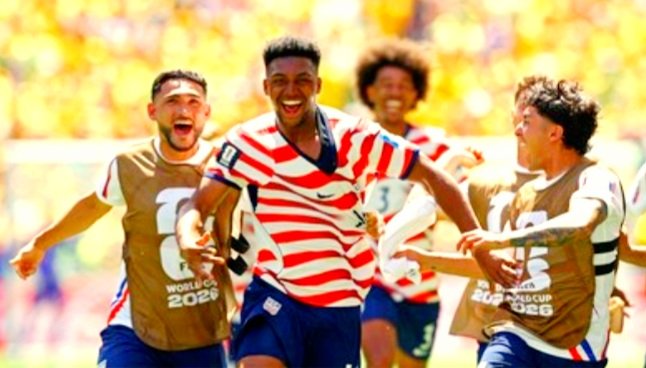 Selebrasi Timnas Amerika Setikat Usai Cetak Gol Kegawang Austrlia (Foto : Istimewa)