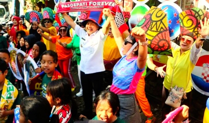 Euforia Pendukung Tim Portugal Ketika Mencetak Gol ke Gawang Usbekistan (Foto : Istimewa)