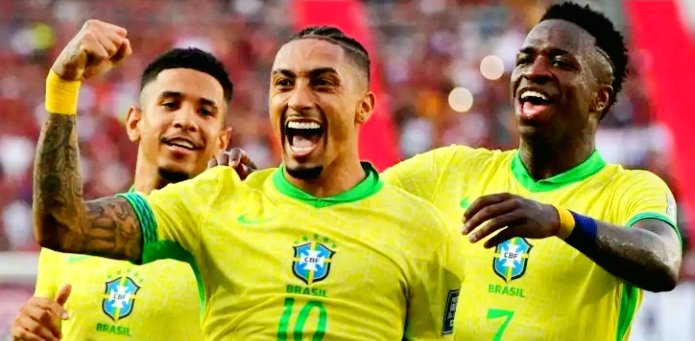 Euforia Pemain Brasil Usai Mencetak Gol Kegawang Jepang (Foto : Istimewa)