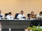 Beberapa Menteri yang masuk lintas sektor saat rapat bersama (Humas pu)