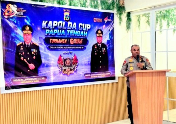 Screenshot_20260709-114527_Samsung Browser Kapolda Papua Tengah Brigjen Pol Jermias Rontini Membuka Turnamen Mobile Legends Kapolda Cup 2026 (Foto : Istimewa)