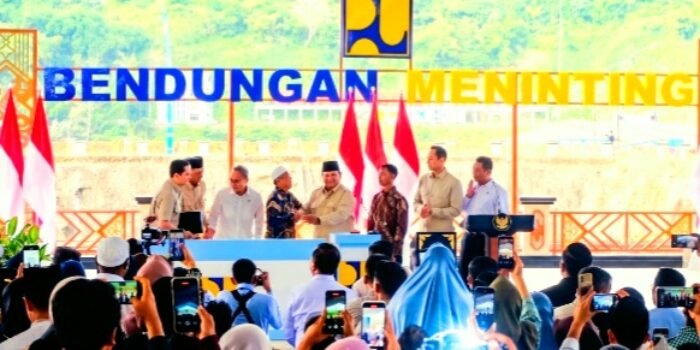 Presiden Prabowo Subianto Meresmikan Lima Bendungan Baru di Lima Provinsi di Pusatkan di Lombok Barat Nusa Tenggara Barat (Foto : Istimewa)