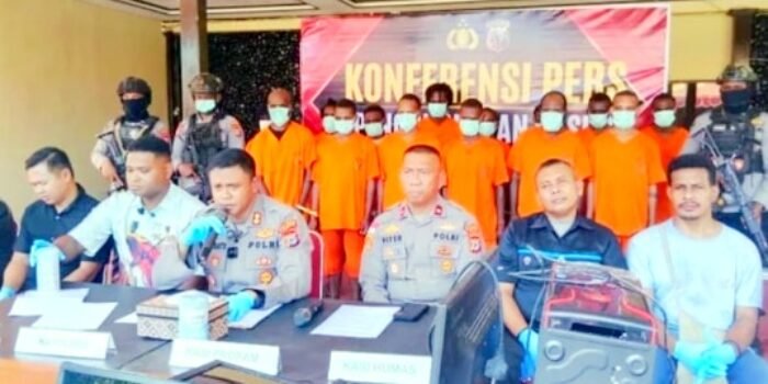 Kapolres Nabire AKBP Samuel Tatiratu Bersama Jajaran Ungkap Kasus Kriminal (Foto : Istimewa)