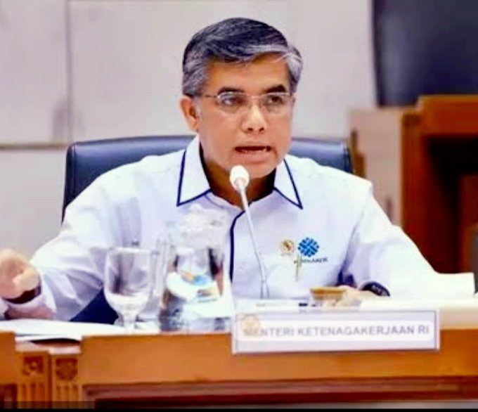 Menteri Ketenagakerjaan Prof. Yassierli, S.T., M.T., PH.D (Istimewa)