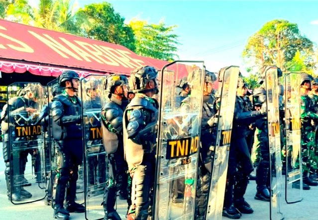 Personel Gabungan TNI-Polri Disiagakan Antisipasi Aksi Demo Komite Nasional Papua Barat (KNPB)