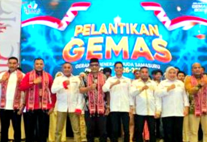 Pengurus Gerakan Generasi Muda Samasuru (GEMAS) 2026-2029 Foto Bersama Usai Pengukuhan