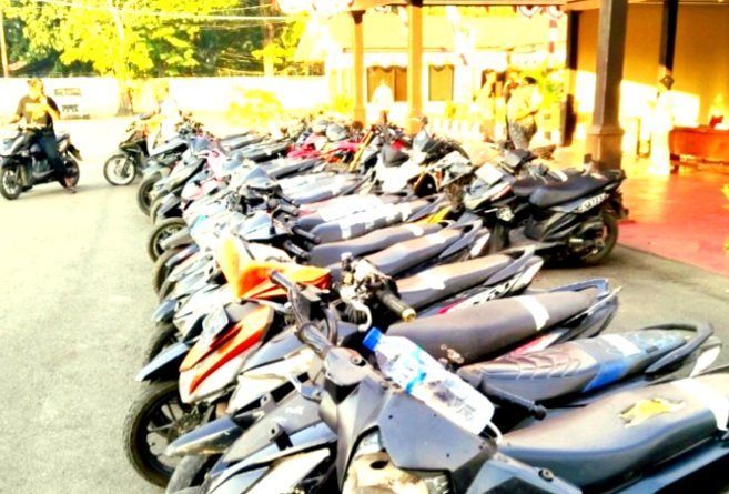 Polres Nabire Amankan 62 Unit Sepeda Motor Diduga Hasil Kejahatan