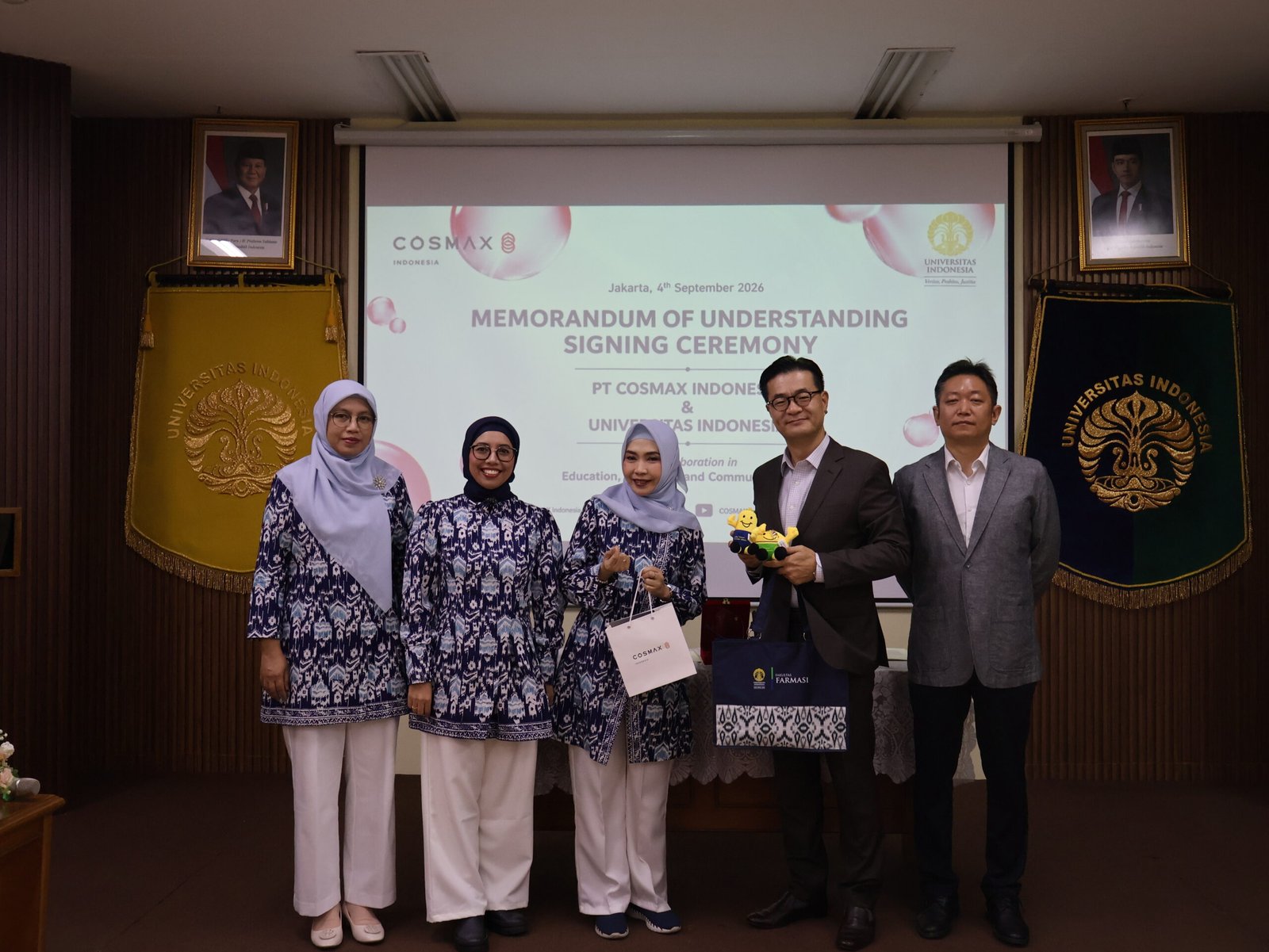 Kolaborasi COSMAX Indonesia dan Universitas Indonesia (foto : Cosmax Indonesia)