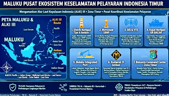Screenshot_20260917-115718_WhatsApp Foto Ilustras, Maluku Berpeluang Jadi Pusat Ekosistem Keselamatan Pelayaran Indonesia Timur, Didukung Distrik Navigasi Ambon, Maluku Integrated Port, dan Posisinya di Jalur ALKI III.