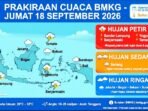 Screenshot_20260918-094459_WhatsApp BMKG Prakirakan Hujan Guyur Sejumlah Daerah Pada Jumat 18 September 2026. Waspada Hujan Petir di Bandar Lampung, Yogya, Banjarmasin.