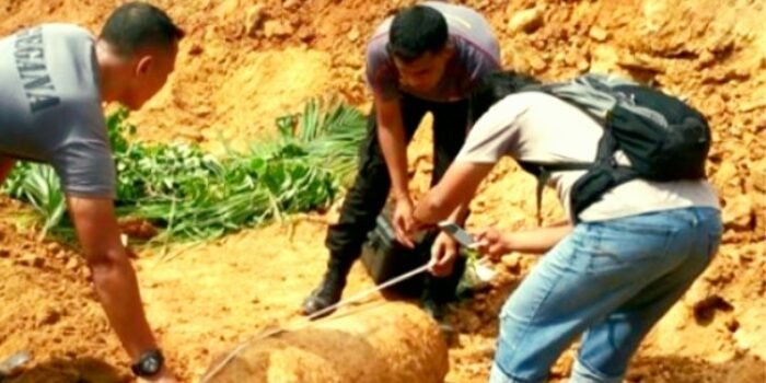 Brimob Polda Maluku Detasemen Gegana Musnahkan 2 Bom Aktif Peninggalan Perang Dunia II Tipe 91 105mm di Blok Masela Lermatang Tanimbar Selatan 19 Sept 2026.