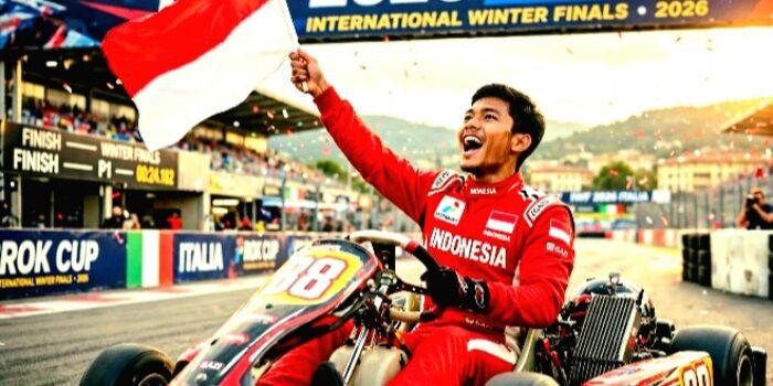 Pembalap Indonesia Muhammad F.A. Wibowo Raih Tiket IWF 2026 Italia Setelah Juara IAME Series Asia Malaysia.