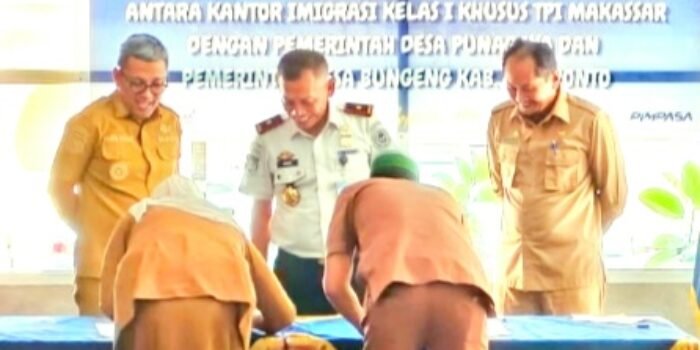 Imigrasi Makassar Gandeng Desa Punagaya dan Bungeng Jadi Desa Binaan, cegah TPPO dan PMI Nonprosedural.