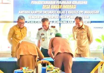 Imigrasi Makassar Gandeng Desa Punagaya dan Bungeng Jadi Desa Binaan, cegah TPPO dan PMI Nonprosedural.