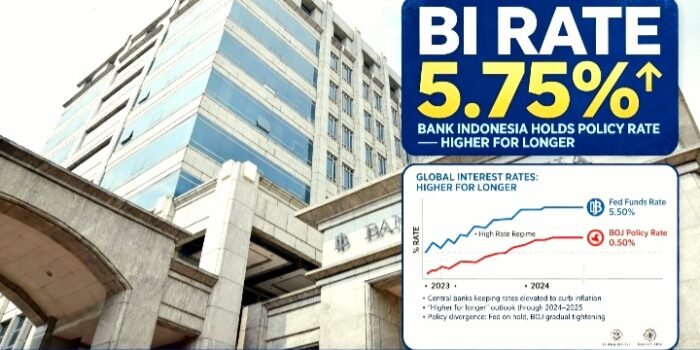 Bank Indonesia Tegaskan Stabilitas Ekonomi Prioritas di Tengah Suku Bunga Global Higher For Longer. BI Rate 5,75 Persen Dipertahankan Hadapi Kenaikan The Fed & BoJ.