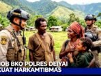 Brimob Polda Papua Tengah BKO Polres Deiyai Perkuat Harkamtibmas Lewat Patroli Dialogis Humanis. Situasi di Waghete, Tigi Tetap Kondusif.
