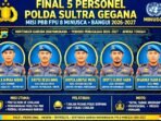 Lima Personel Gegana Polda Sultra Terpilih Misi Perdamaian PBB FPU 8 MINUSCA di Afrika Tengah. Dari Konawe, Koltim, Konsel, Bombana, dan Muna. (Foto Ilustras)