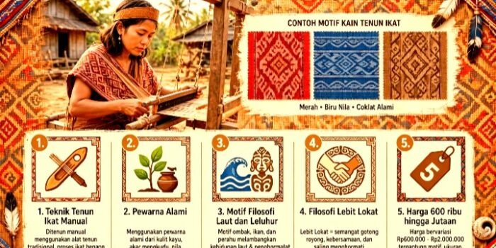 Mengenal Kain Tenun Tanimbar, Warisan Budaya Kepulauan Tanimbar Maluku. Dibuat Manual Dengan Pewarna Alami, Motif Filosofi Laut dan Leluhur, Harga Hingga Jutaan.