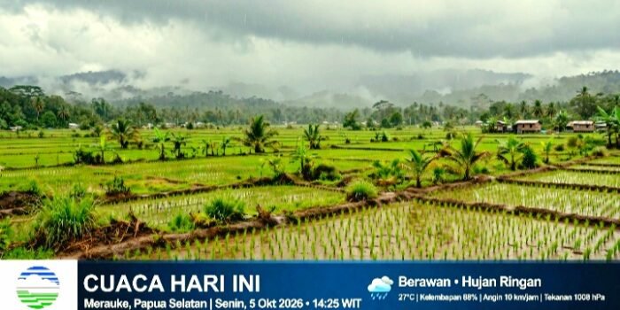 Screenshot_20261005-112240_WhatsApp BMKG Prakirakan Cuaca Indonesia Hari Ini 5 Oktober 2026 Didominasi Hujan Ringan Hingga Berawan.